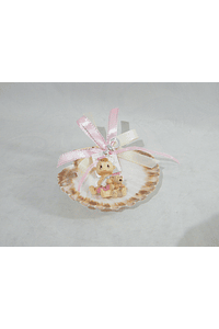 C16292 - Concha decorada com bebe careca rosa 