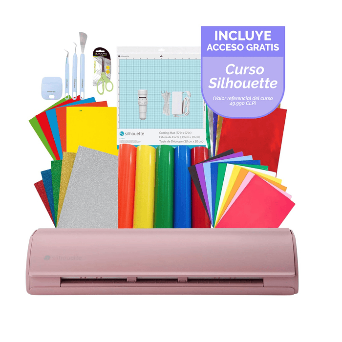 KIT PAPELERIA CAMEO 5 PINK + CURSO GRATIS