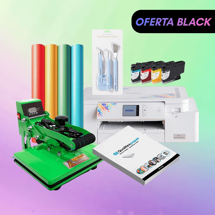 Kit Inicio Estampadora 20cm x 30cm + Impresora Sublimación Brother  1