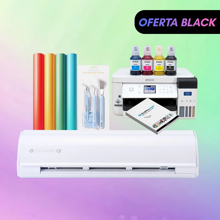 Kit Inicio CAMEO5α White (Alpha) + Impresora F170 + Resma Sublimación  1