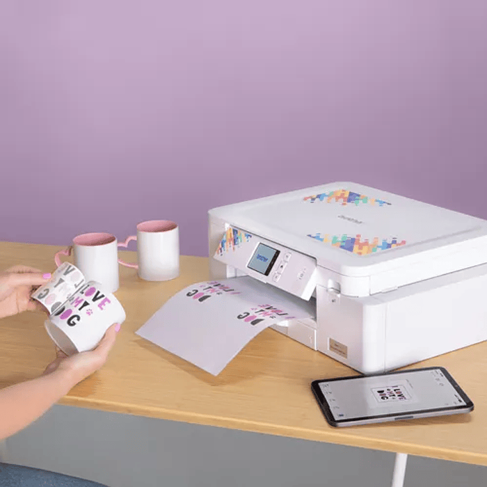 Kit inicio Silhouette Cameo 5α White + Impresora Brother + Estampadora 20cmX30cm 5