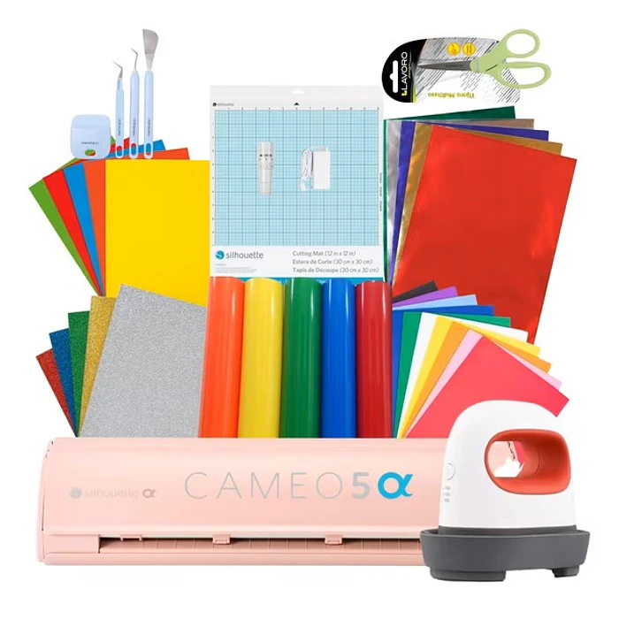 Kit Papelería Silhouette CAMEO5α Pink (Alpha) + Mini 1