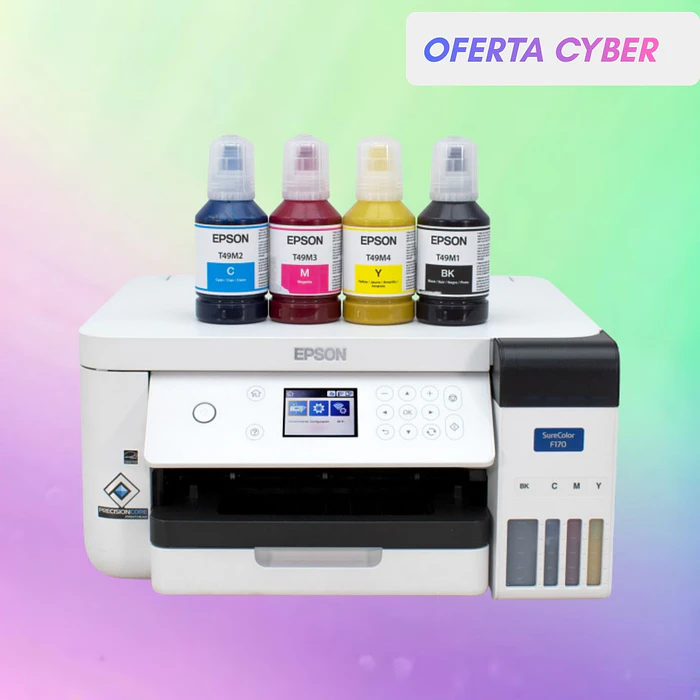 Impresora sublimación Epson F170 + 4 Tintas Sublimación 1