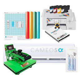 Kit inicio Silhouette Cameo 5α White + Impresora Brother + Estampadora 20cmX30cm