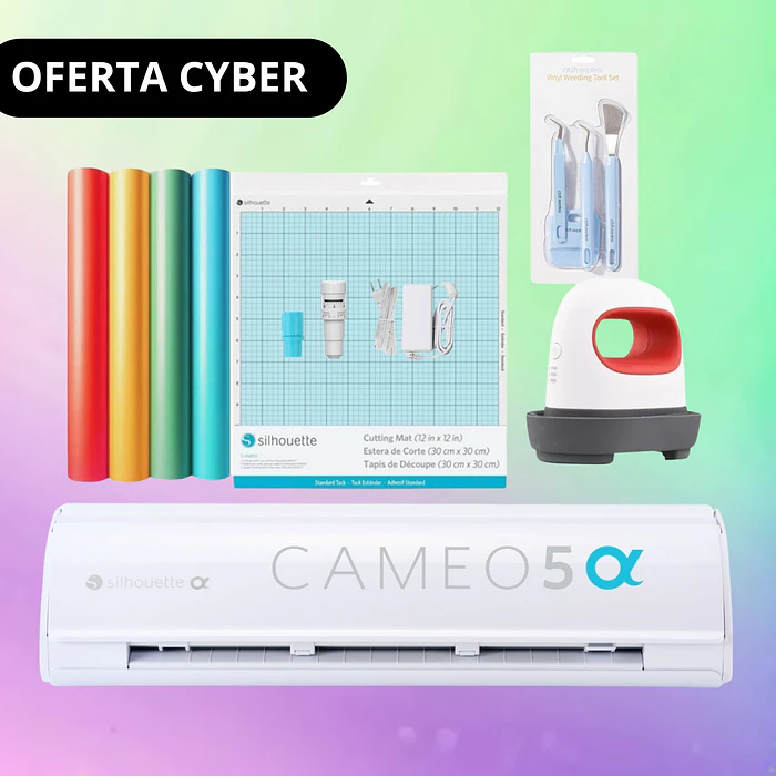 Kit inicio Silhouette CAMEO5α White (Alpha) + Plancha Mini  1