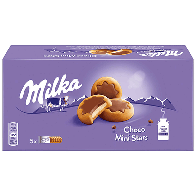 Bolachas Choco Mini Stars - Milka