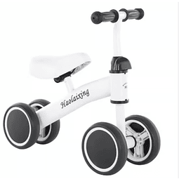 Triciclo mini bicicleta equilibrio aprendizaje infantil celeste y blanca