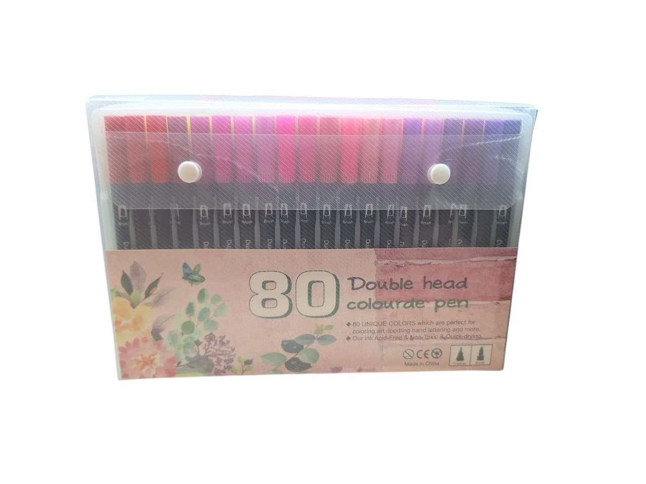 Maleta Plumones doble Punta 80pcs