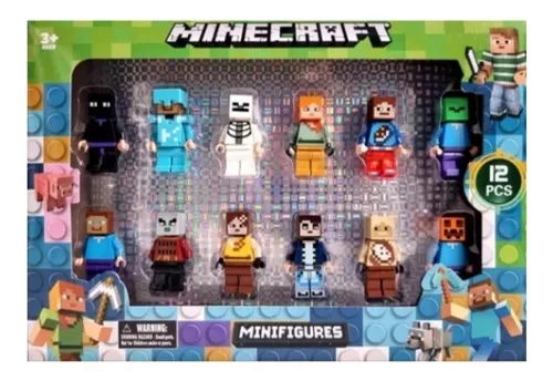 Set mini figuras tipo lego Minecraft 12pcs