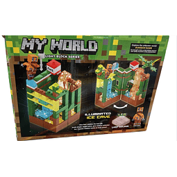 Juego Tipo Lego Minecraft con luces 127 piezas
