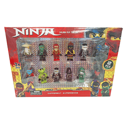Set mini figuras tipo lego Ninja 12pcs