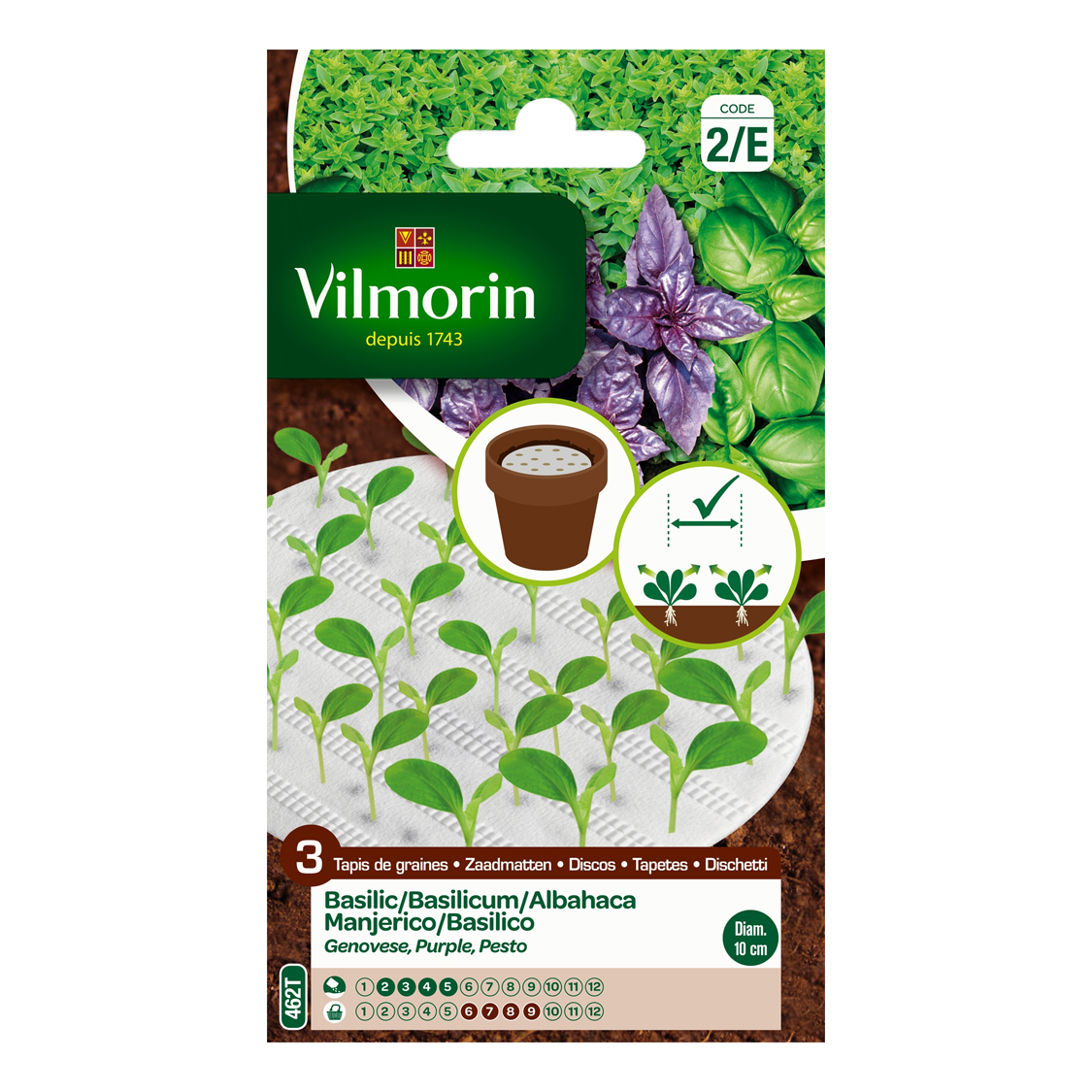 Semillas Albahacas Discos Biodegradables