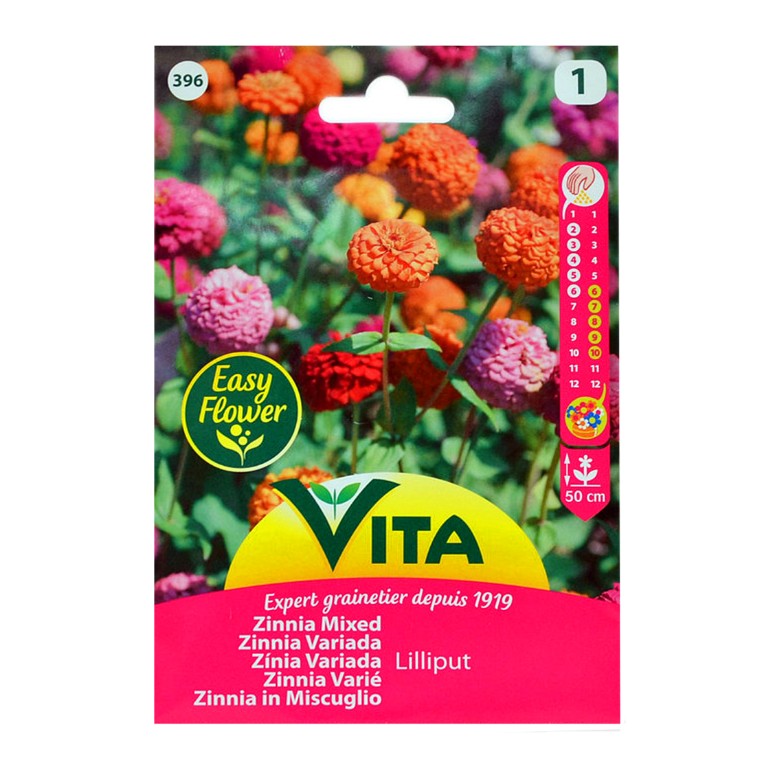 Semillas Zinnia Lilliput
