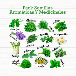 Pack 15 Sobres Semillas Aromáticas Y Medicinales