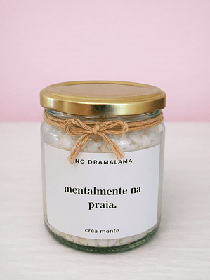mentalmente na praia.