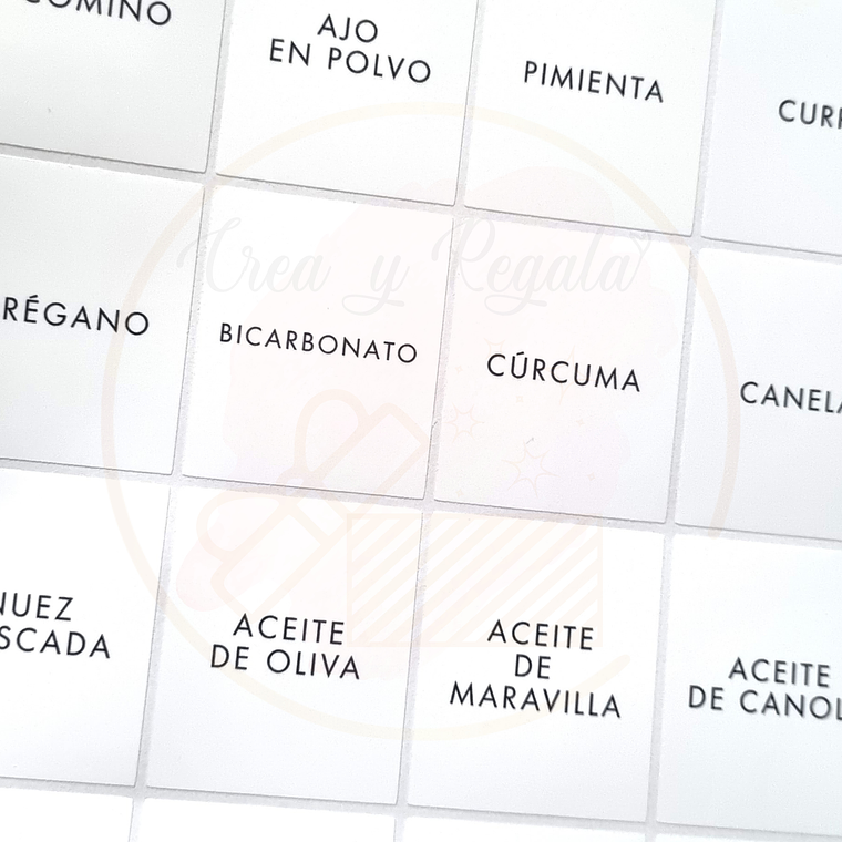 Etiquetas repelentes al agua para la cocina 5