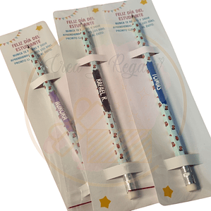 Lápices grafito con goma personalizados