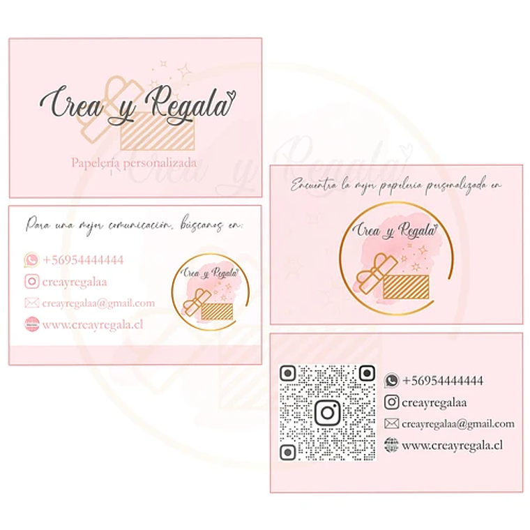 Tarjetas de agradecimientos o presentación grandes 4