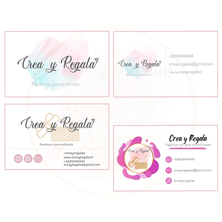 Tarjetas de agradecimientos o presentación grandes 5