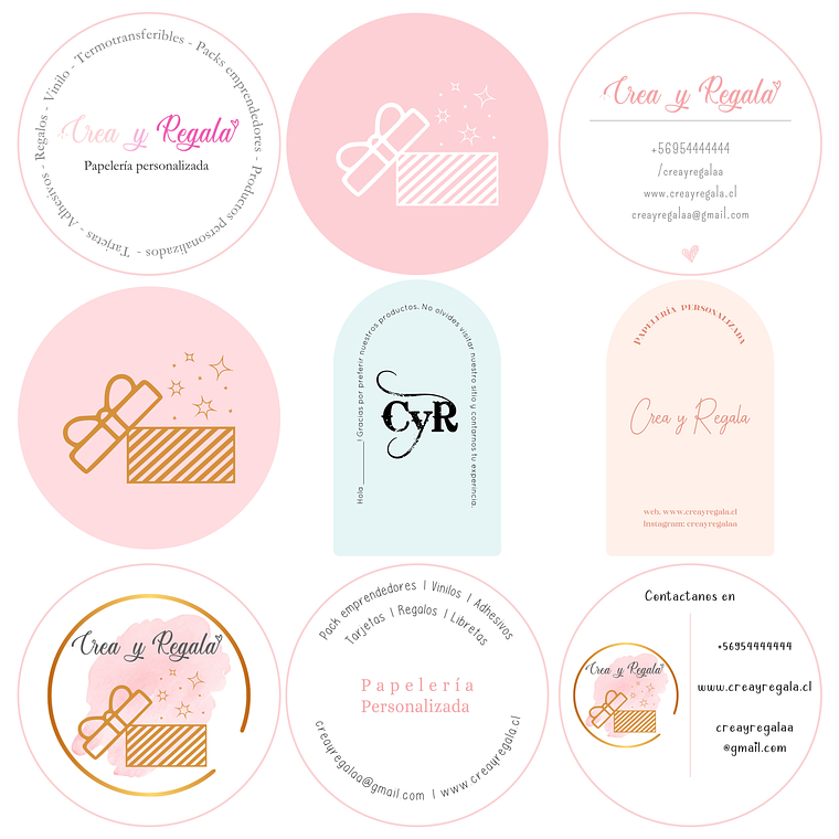 Tarjetas de agradecimientos o presentación grandes 7