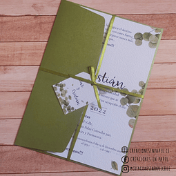 Invitación de Matrimonio M5 - Verde