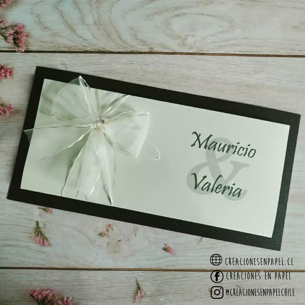Invitación de Matrimonio Chocolate | Invitación Souvenir Original y Personalizable