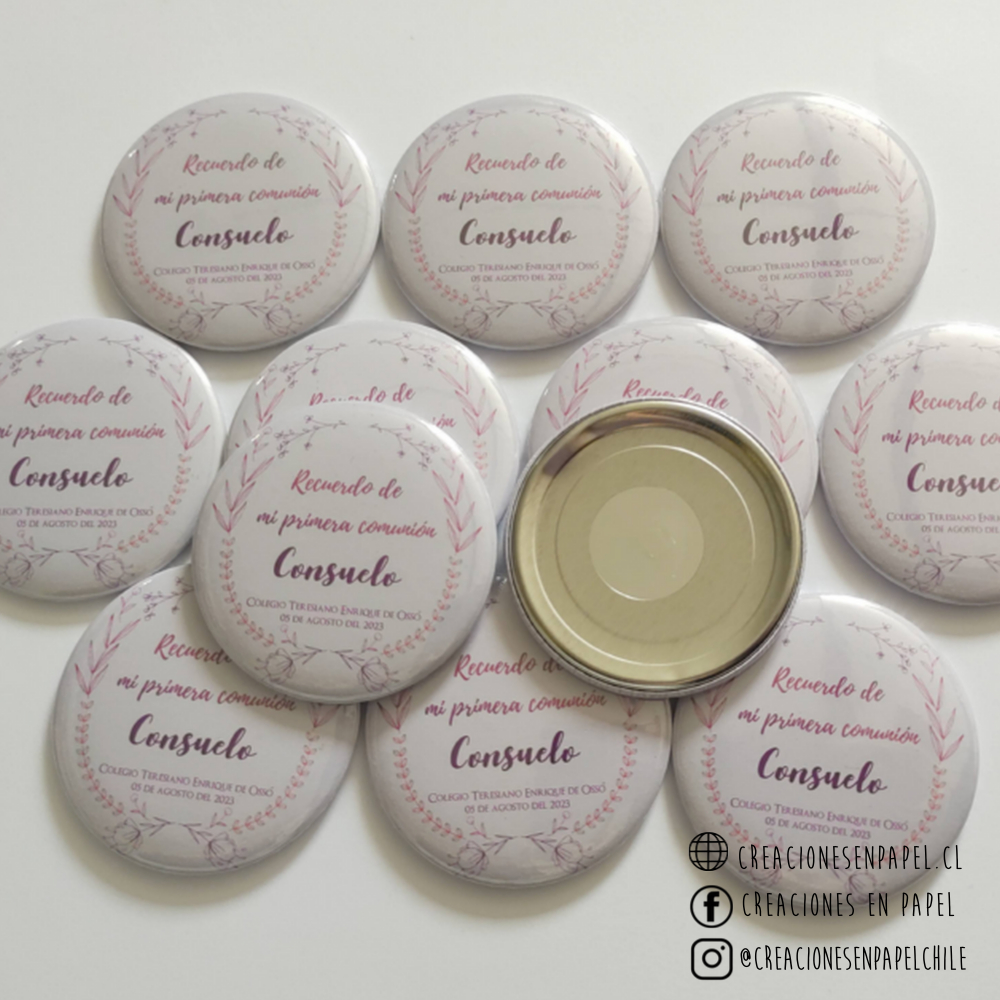 50 Chapitas Imán Personalizadas