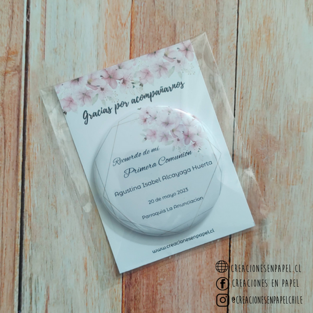 12 Chapitas Imán Personalizadas