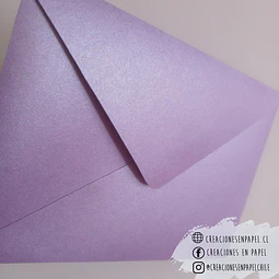 Sobre Violeta Perlado 19x13 cm