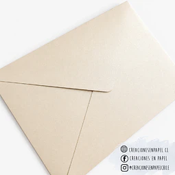 Sobre Beige Perlado 19x13 cm