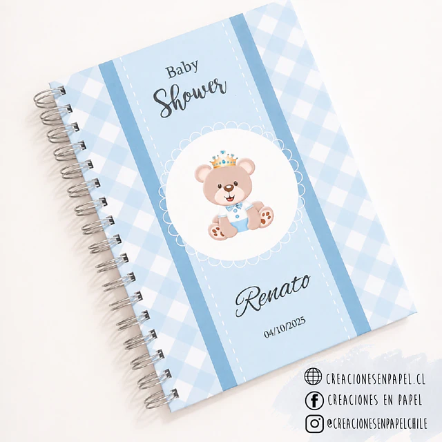 Libro para dedicatorias de Baby Shower