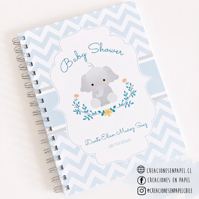Libro para dedicatorias de Baby Shower
