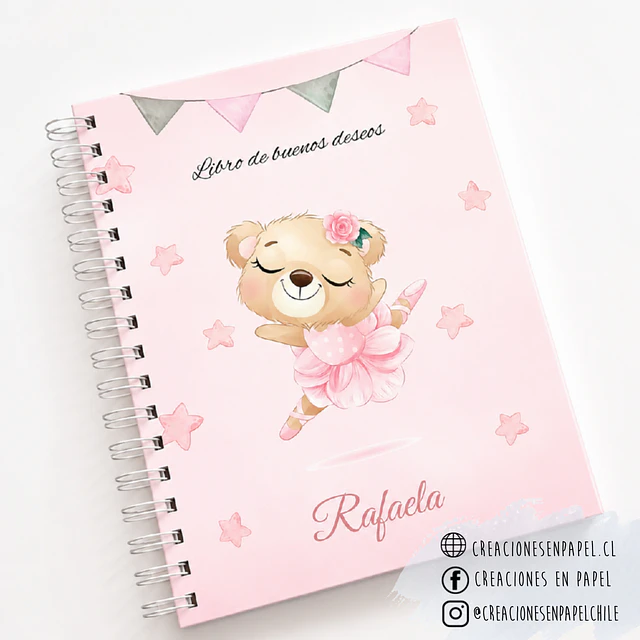 Libro para dedicatorias de Baby Shower