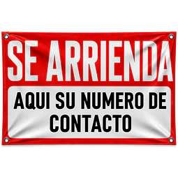 Letrero "SE ARRIENDA" PVC