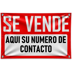 Letrero "SE VENDE" PVC