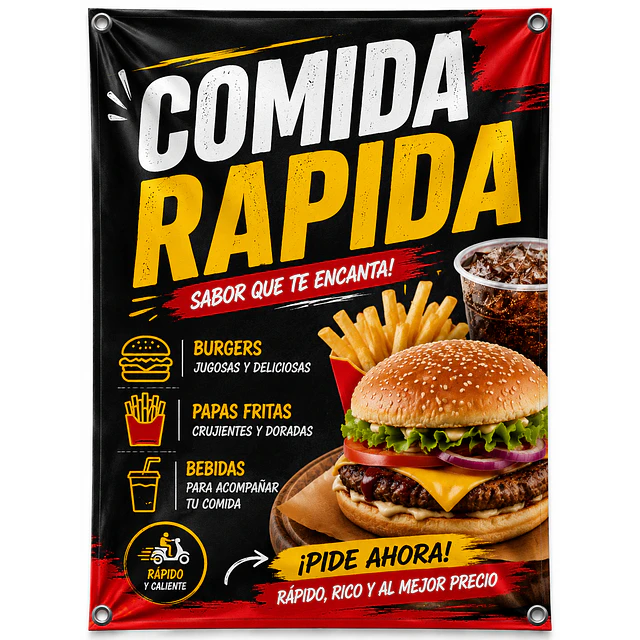 Pendón PVC con OJetillos