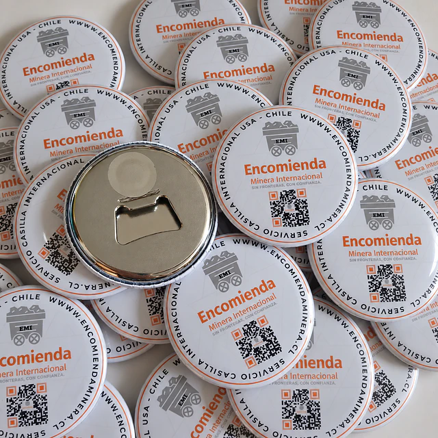 50 Chapitas Imán Destapador Personalizadas