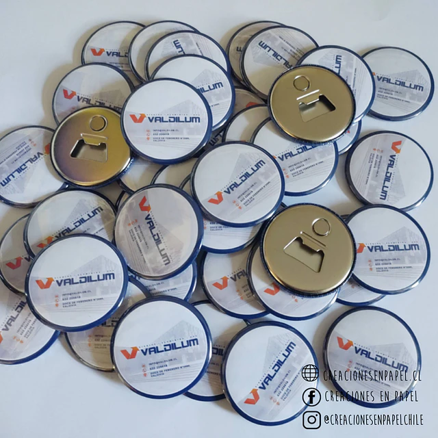 100 Chapitas Imán Destapador Personalizadas