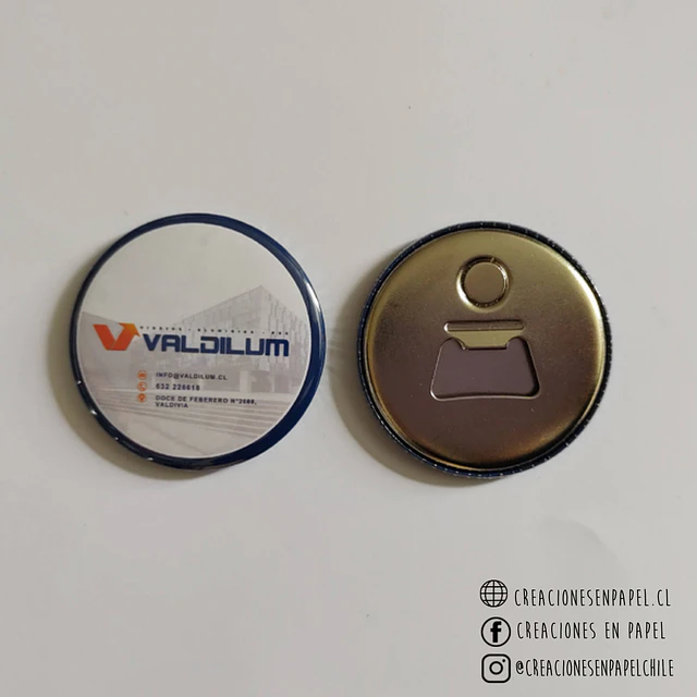 100 Chapitas Imán Destapador Personalizadas