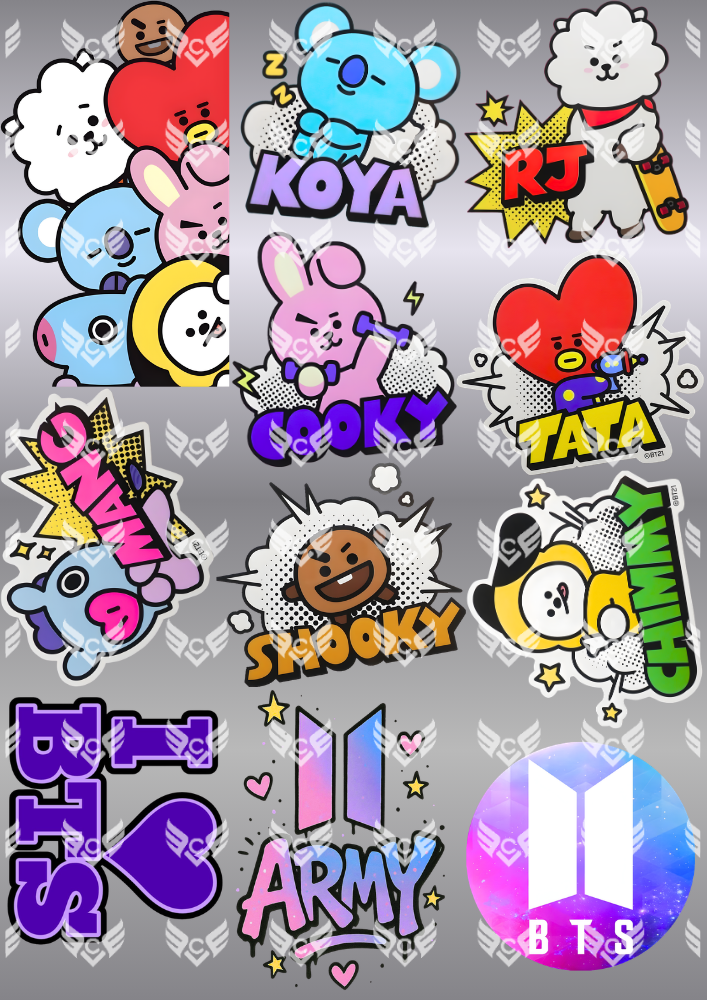 Parches DTF Textil de BTS 1