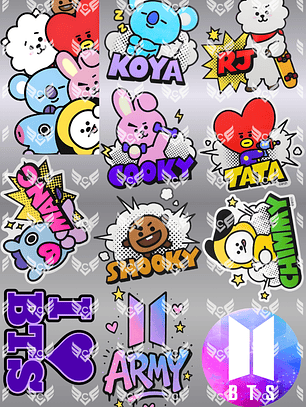 Parches DTF Textil de BTS