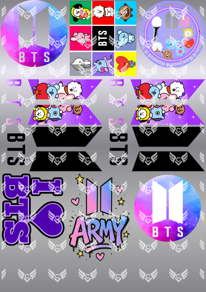 Parches DTF Textil de BTS 2