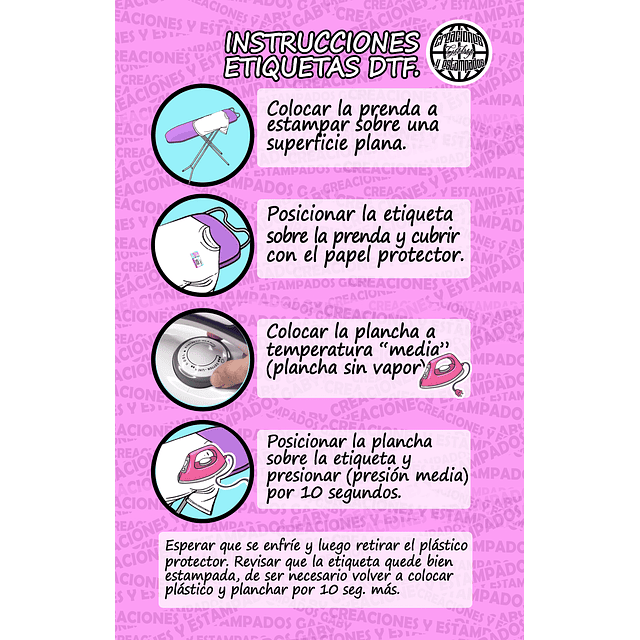 ETIQUETAS TEXTIL (PARA PLANCHAR EN ROPA)