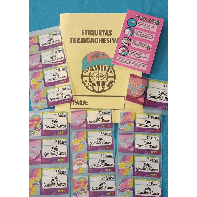 ETIQUETAS TEXTIL (PARA PLANCHAR EN ROPA)