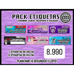 ETIQUETAS TEXTIL (PARA PLANCHAR EN ROPA)