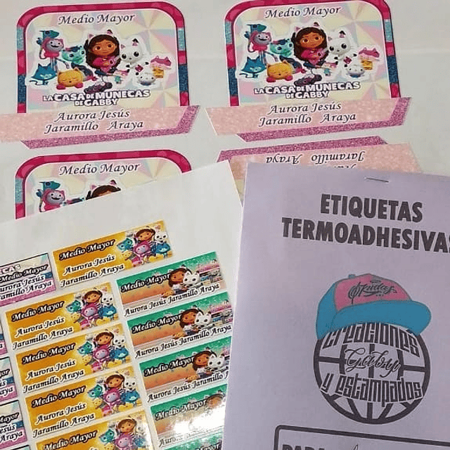 ETIQUETAS TEXTIL (PARA PLANCHAR EN ROPA)