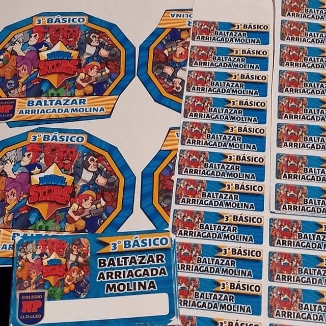 PACK ETIQUETAS ESCOLARES PARA UTILES + ETIQUETAS TEXTIL PARA PLANCHAR EN ROPA