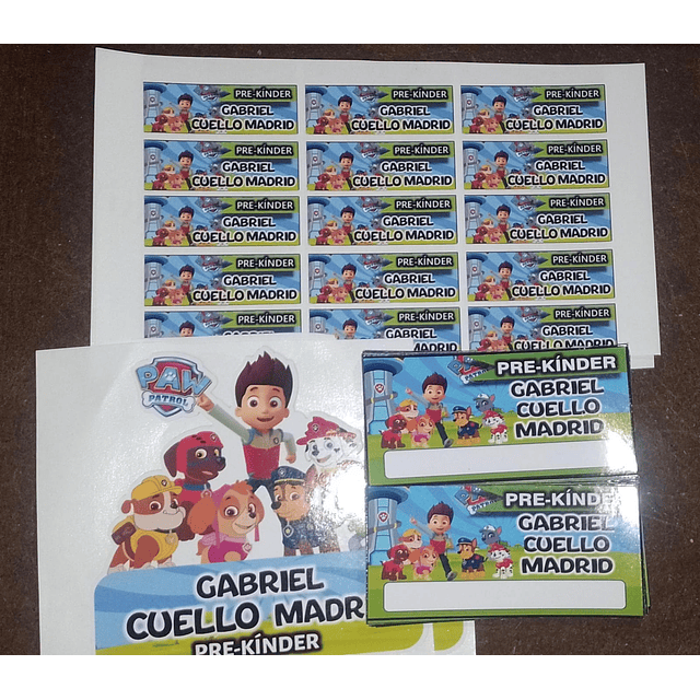 PACK ETIQUETAS ESCOLARES PARA UTILES + ETIQUETAS TEXTIL PARA PLANCHAR EN ROPA