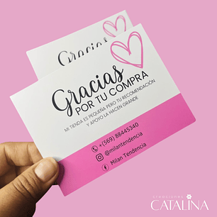 Tarjeta de agradecimiento 1 cara