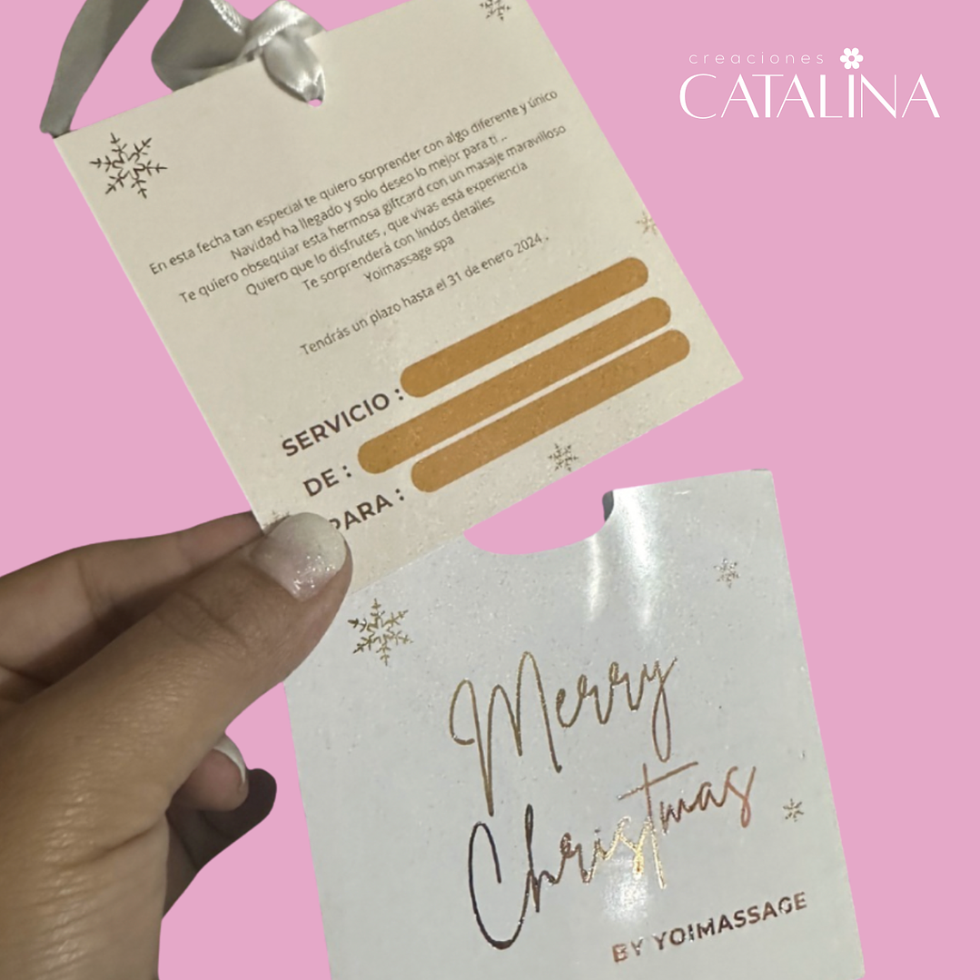 Gift Card cuadrada + cinta (10 un) 2